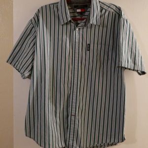 Tommy striped button down shirt